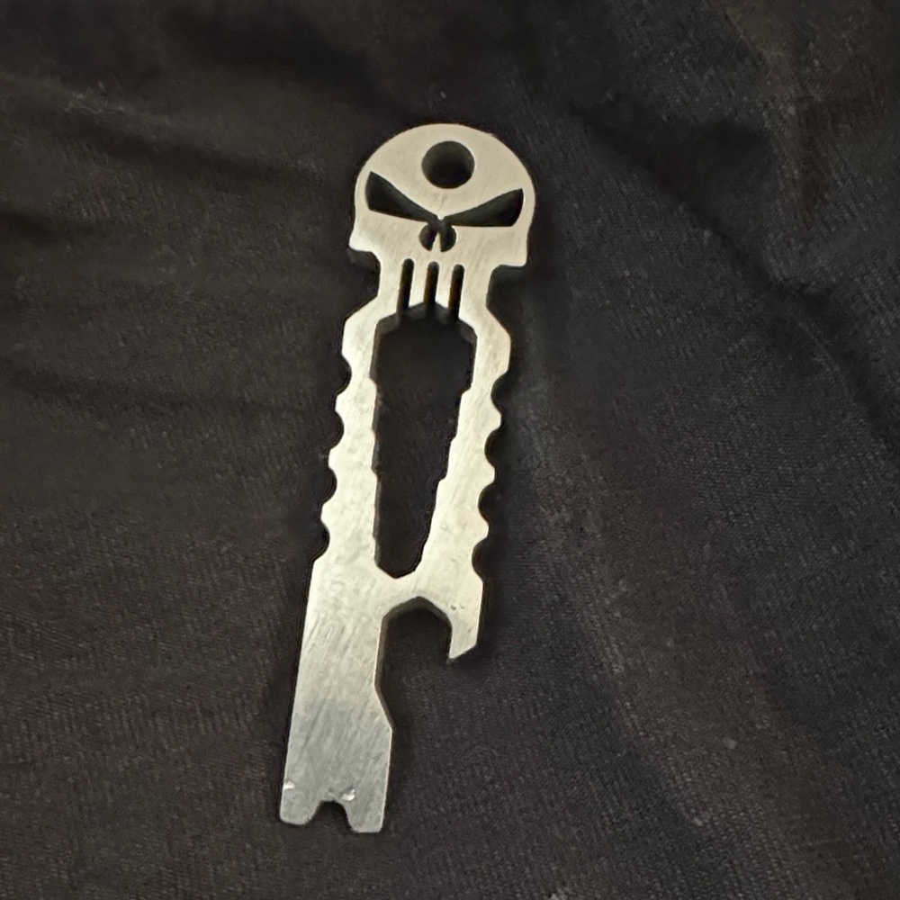 EDC bottle opener skull multi-tool Keychain